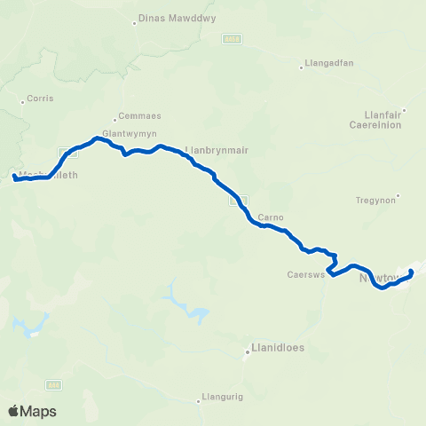 Lloyds Coaches Bus Depot - Newtown Bus Station map