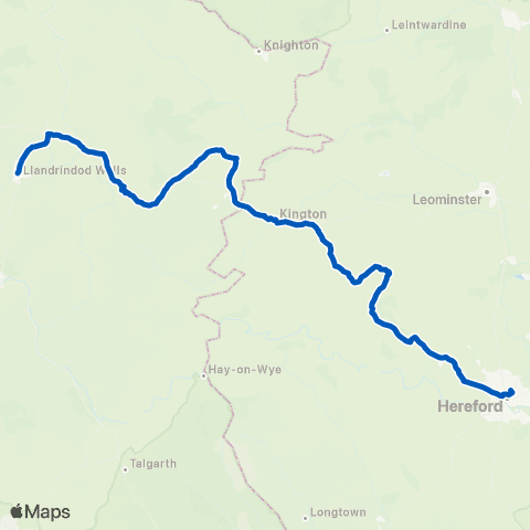 Sargeants Brothers Railway Sta - Llandrindod Wells Interchange Stand 1 map