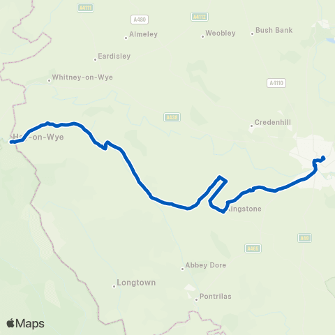 Yeomans Travel Hay Castle - Railway Station map