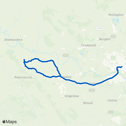 Yeomans Travel Archenfield - Country Bus Station map