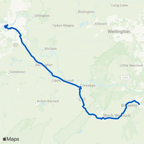 Tanat Valley Coaches The Square - Bus Station map