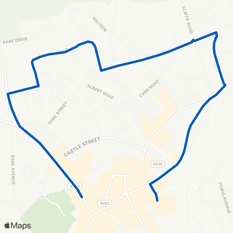 Tanat Valley Coaches Post Office - Sainsbury's Layby map