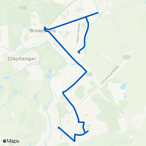 Walsall Community Transport Millfield School - St John's Church map