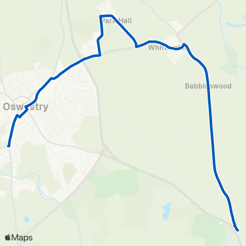 Tanat Valley Coaches Queenshead Ph - Marches School map