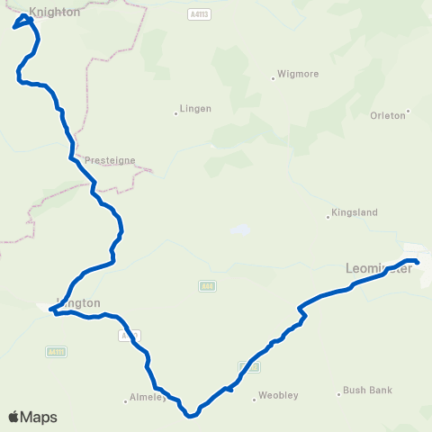 Sargeants Brothers Knighton Bus Station - Bus Station map
