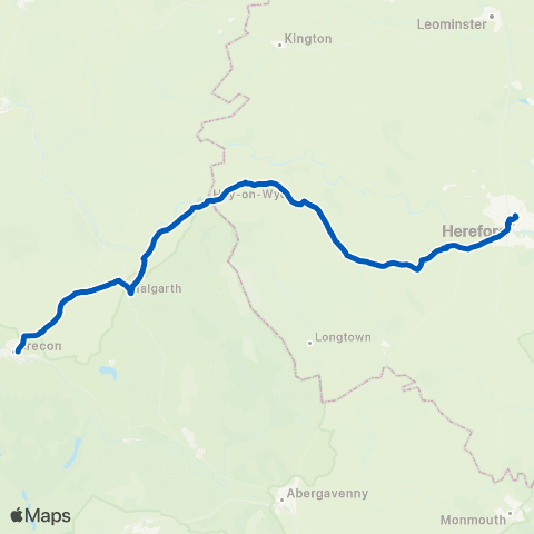 Sargeants Brothers Brecon Interchange - Railway Station map