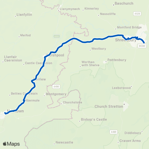 Tanat Valley Coaches Bus Station - Lion Hotel map