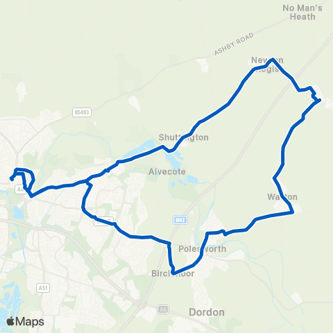 South Staffs Coach Hire Corporation St - Corporation St map