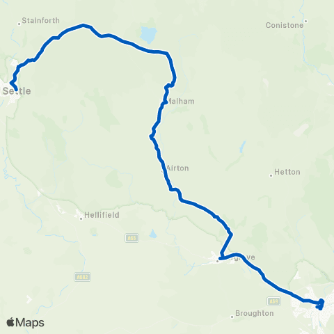 Kirkby Lonsdale Coaches Bus Station Stand 2 - Market Place map