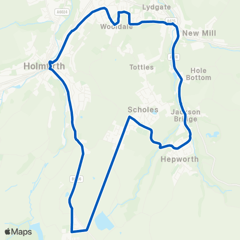 Stotts Coaches Holmfirth Bus Sta - Holmfirth Bus Sta map