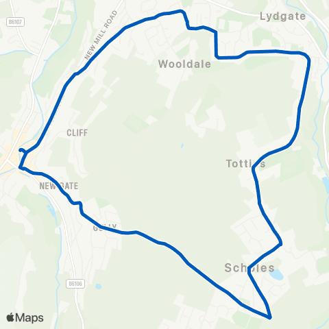 Stotts Coaches Holmfirth Bus Sta - Holmfirth Bus Sta map
