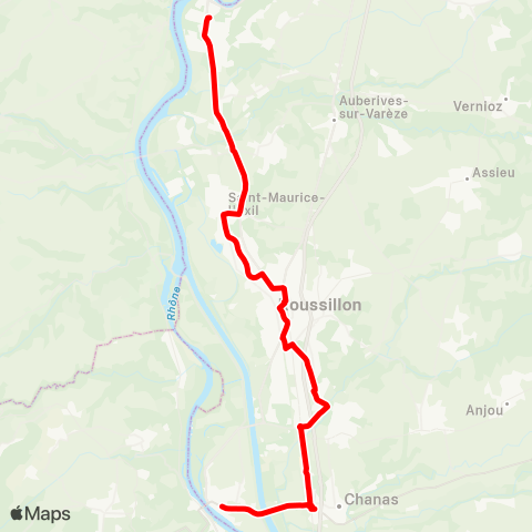 Le 37 Saint-Claire-du-Rhône - Sablons / Chanas map