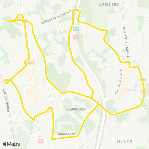 Le 37 Le Péage-de-Roussillon - Roussillon map