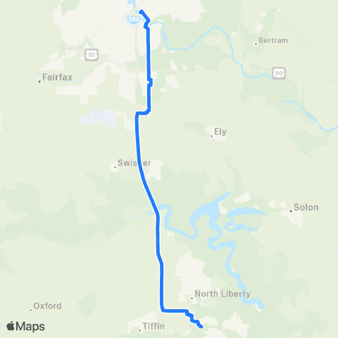 380 Express  map