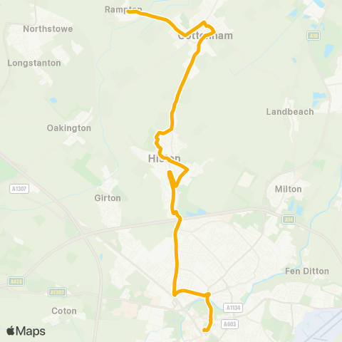 Stagecoach East  map