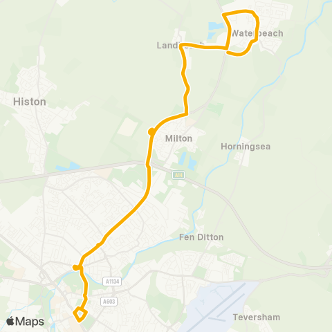 Stagecoach East  map