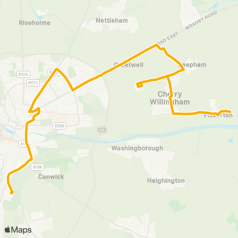Stagecoach East Midlands Corn Close - Priory School Bus Park map