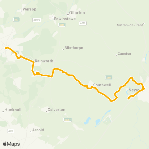 Stagecoach East Midlands National Grid - Mansfield Bus Station map