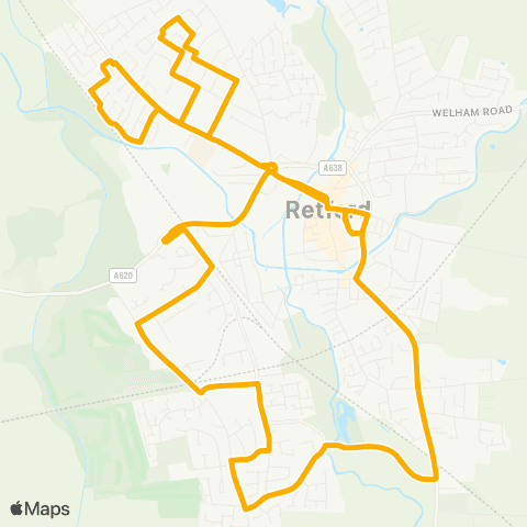 Stagecoach East Midlands Retford Bus Sta - Retford Bus Sta map