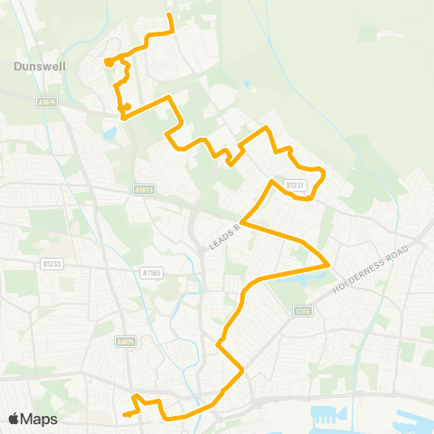 Stagecoach East Midlands Hull Interchange - Hilltop Kennels map