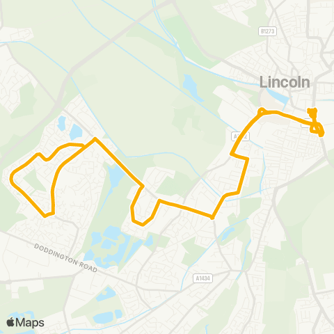 Stagecoach East Midlands Hull Interchange - Arncliffe Close map