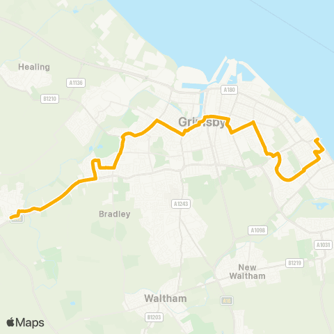 Stagecoach East Midlands Orchard Park Tesco - Hull Interchange map