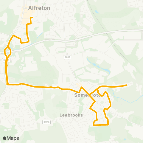 Stagecoach East Midlands Alfreton Bus Sta - Alfreton Bus Sta map