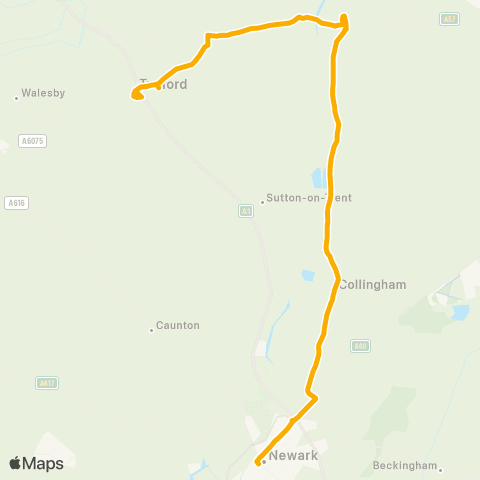 Stagecoach East Midlands Beaumont Walk - Tuxford Academy map
