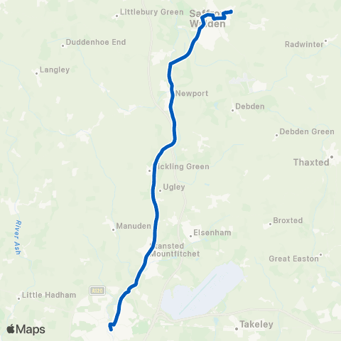 Stephensons of Essex Interchange - Mortimers Gate map