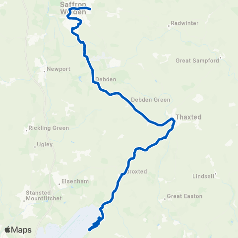 Stephensons of Essex Hospital - Coach Station map