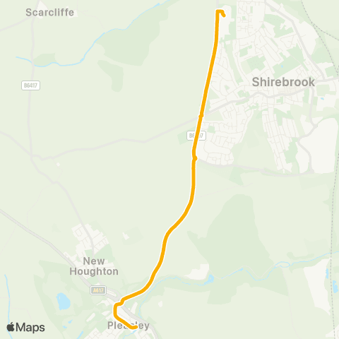 Stagecoach East Midlands Meden Square - School Bus Park map
