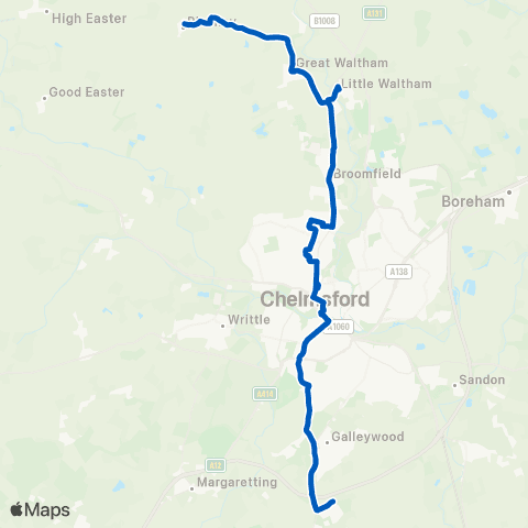 Stephensons of Essex Back Lane - Temple Grove map