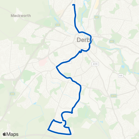 Notts and Derby  map