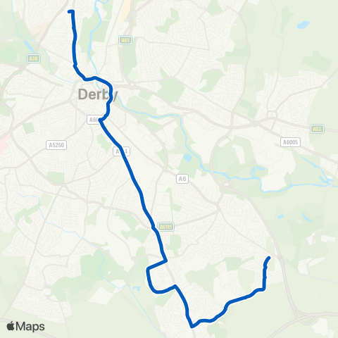 Notts and Derby  map