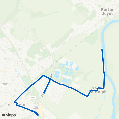 Nottingham Minibuses and Coaches Ltd Morrisons - Morrisons map