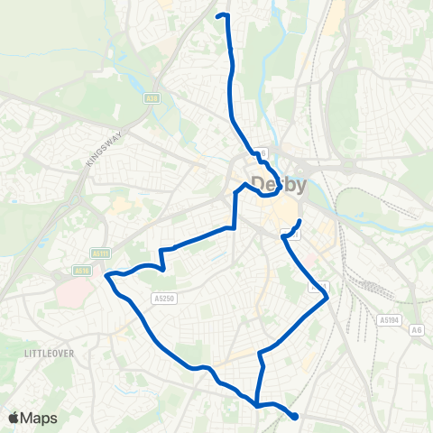 Notts and Derby  map