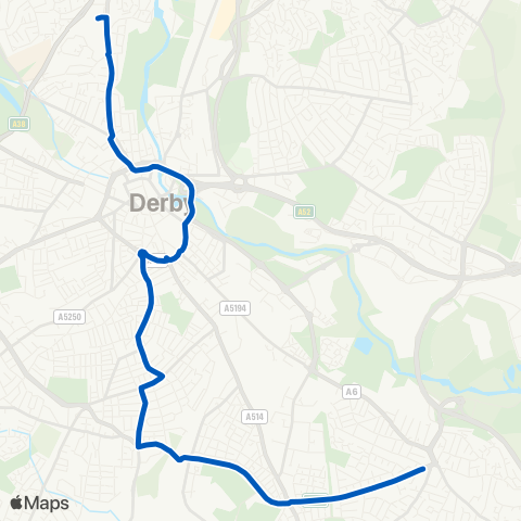 Notts and Derby  map