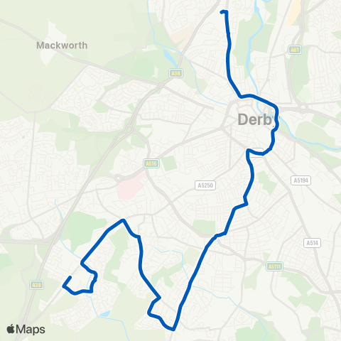 Notts and Derby  map