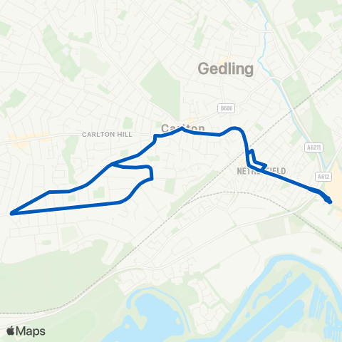 Nottingham Minibuses and Coaches Ltd Morrisons - Morrisons map