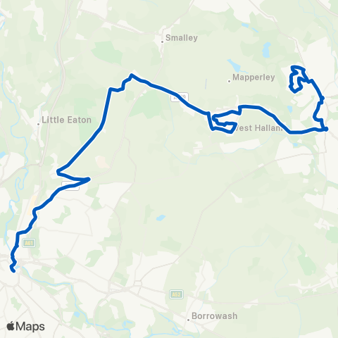Notts and Derby  map