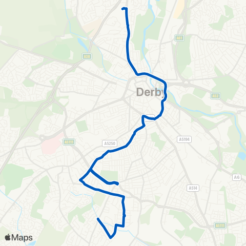 Notts and Derby  map
