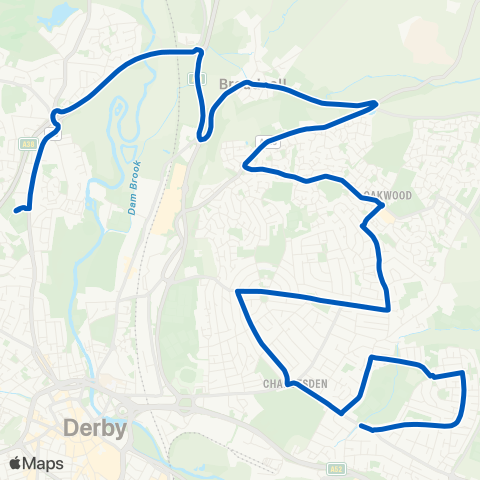 Notts and Derby  map