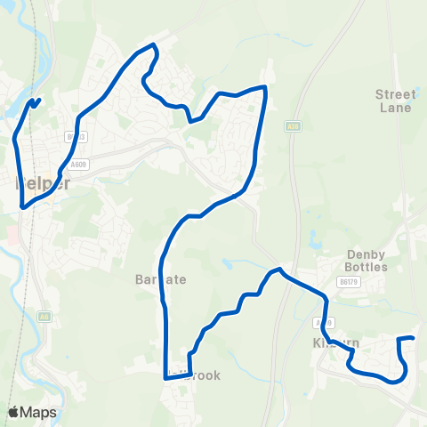 Notts and Derby  map