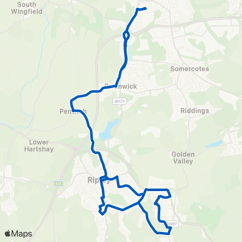Notts and Derby  map