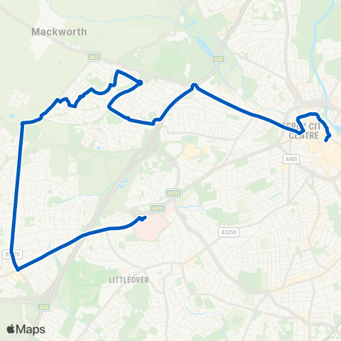 Notts and Derby  map