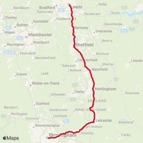 National Express Dyer Street - Birmingham Coach Station map