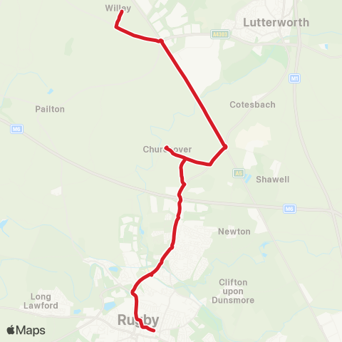 National Express Accessible Transport  map