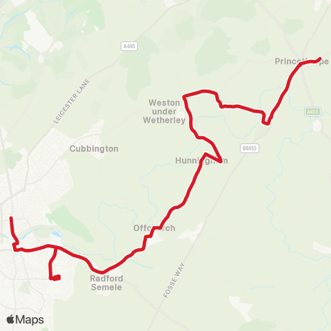 National Express Accessible Transport  map