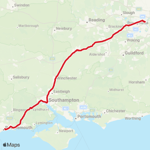 National Express Bournemouth Station - Varsity Drive map