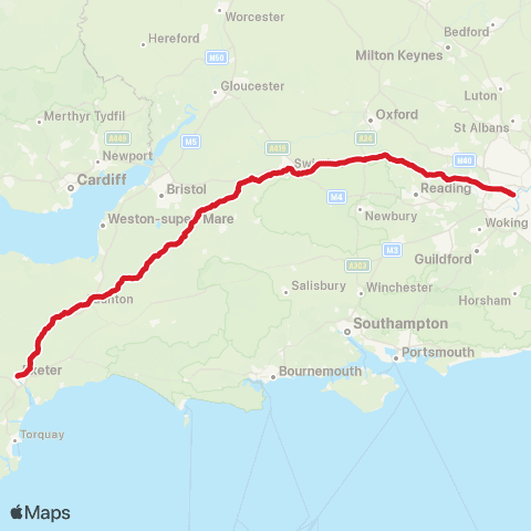 National Express Bampfylde Street - Varsity Drive map
